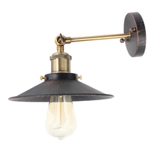Retro Vintage Antique E27 Bowl Sconce Loft Rustic Light Lamp Holder Edison Industrial Metal Hanging Lampshade