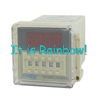 

Free Shipping AC/DC24V DPDT 11P 0.01S-99H99M Timer Delay DIN Rail Digital Time Relay DH48S-11