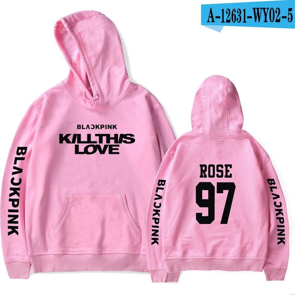 Frdun Tommy BLACKPINK kill this love толстовка с капюшоном стиль эксклюзивные толстовки женские модные толстовки Лидер продаж толстовки - Цвет: gray