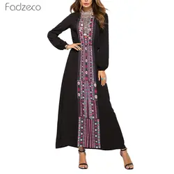 Fadzeco платье в африканском стиле Femme модный халат с эластичной талией с длинными рукавами платье с этническим принтом Макси платье