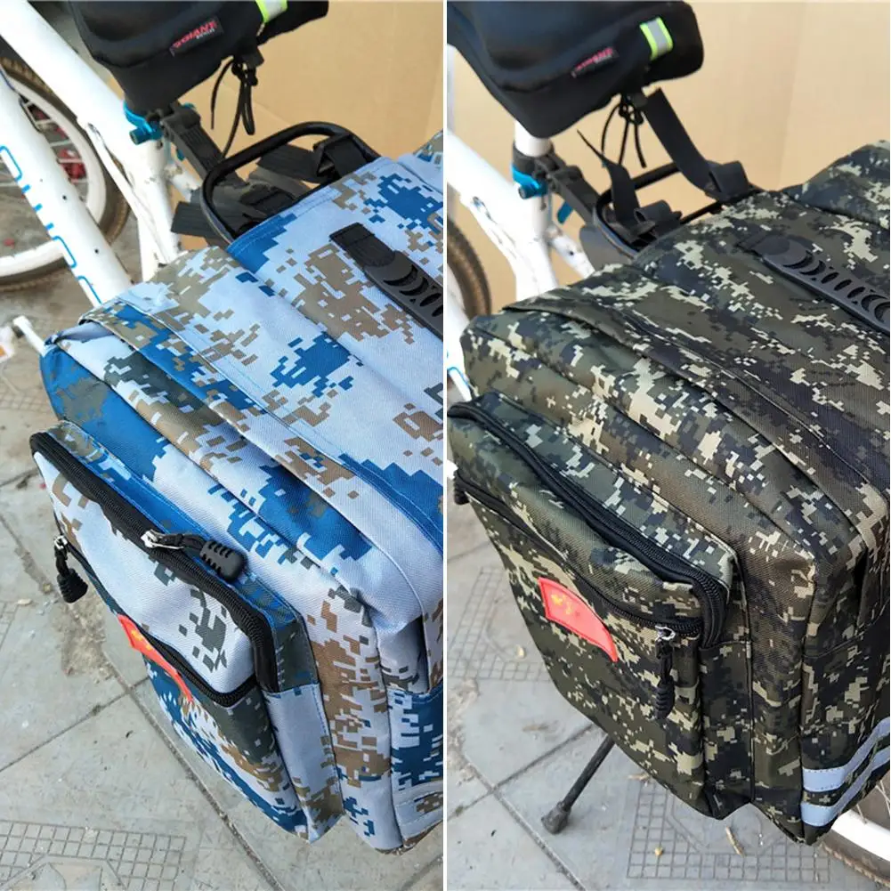 Enlarged Mountain Bike Camo Saddle Bag Mountain Bike Rack Saddle Bag Multifunction Road Bicycle Pannier Rear Seat Trunk Bag