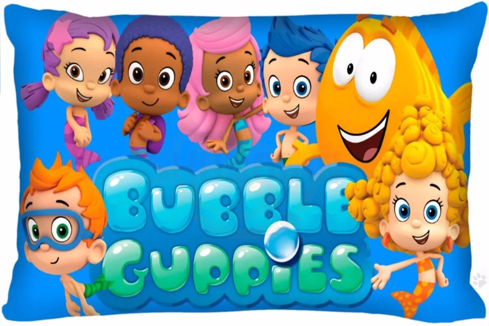 

New Arrival Custom Bubble Guppies Pillowcases Rectangle Zippered Pillow Cover Home Decorative Size 35x45cm (One Side) D84