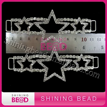 

Trade assurance star shaped bikini rhinestone connector for swimwear accessories