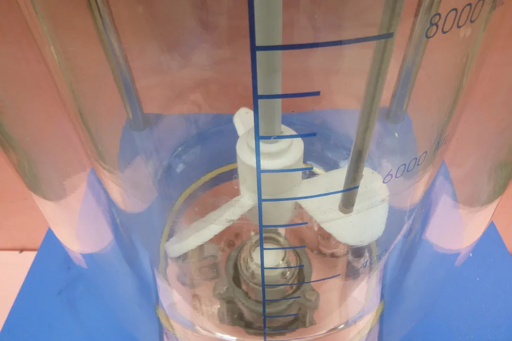 20л, взрывозащищенный стеклянный реактор с рубашкой, стеклянная реакционная емкость, стеклянный растворный бак