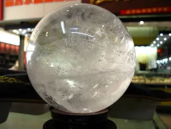 

6000g natural clear quartz crystal ball sphere +stand