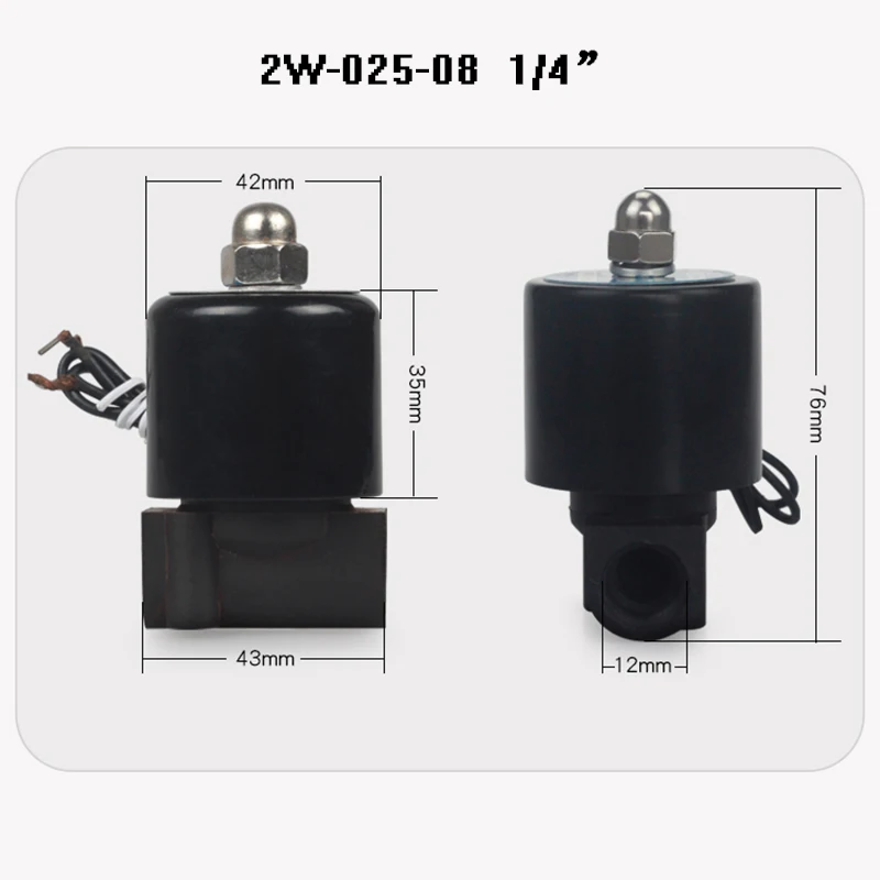 DN08/10/15/20/25/32/40/50 AC 220V DC 12V DC 24V Пластик нормально закрытый электромагнитный клапан воды клапан переключающего клапана