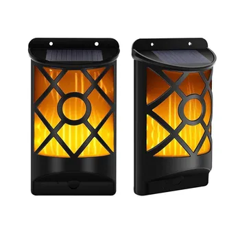 

Thrisdar Solar Flickering Flames Light Waterproof Solar Porch Wall Lamp Outdoor Garden Landscape Solar Flame Torch Light