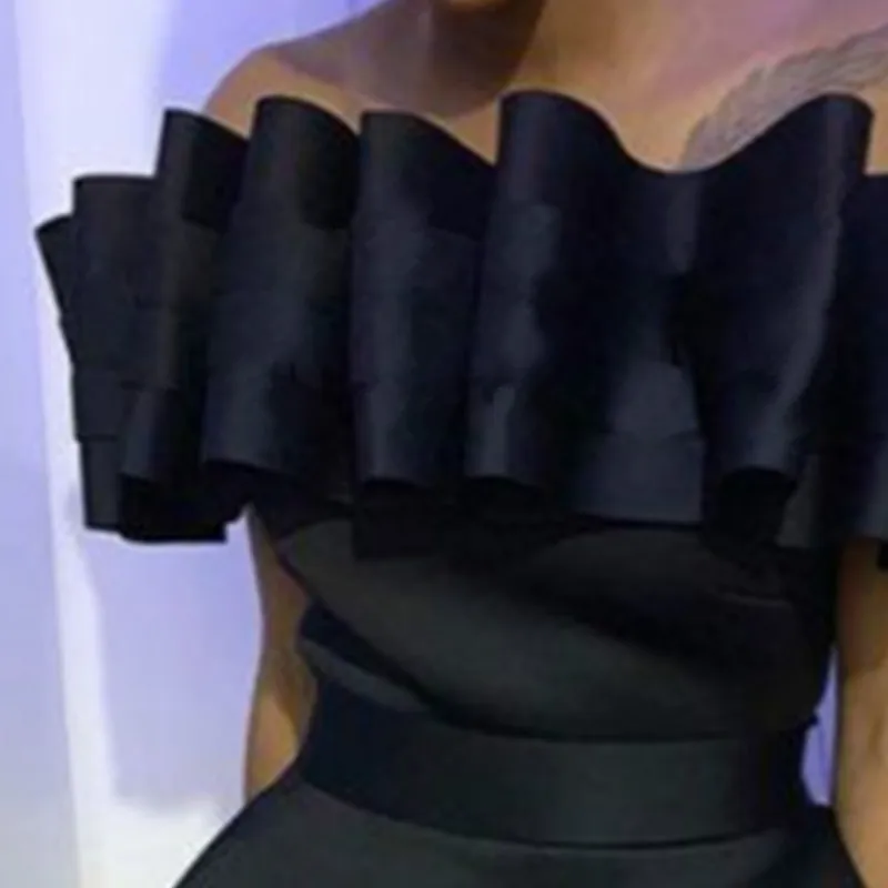 2019 Off Shoulder Top Backless Peplum Blouse Plus Size Women Slim Pleated Shirt Summer Elegant Party Bluas