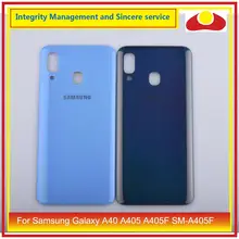 10 шт./лот для samsung Galaxy A40 A405 A405F SM-A405F корпус батарея Дверь задняя Задняя стеклянная крышка корпус A40