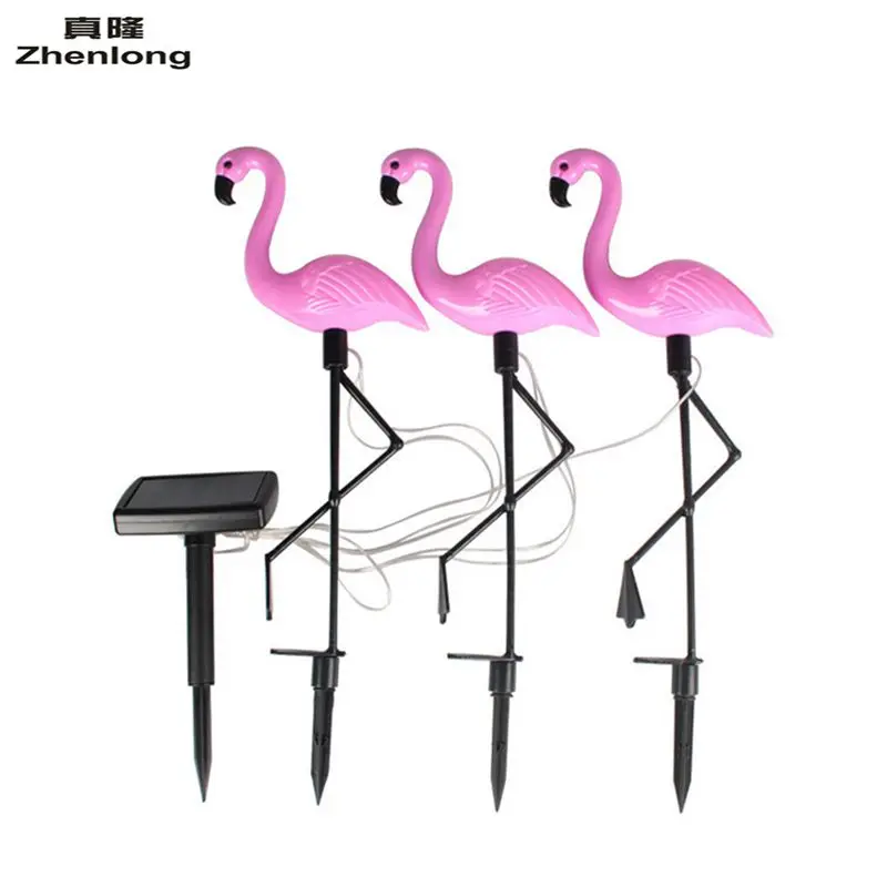 

3Pcs Flamingo Solar Light Garden Lights Outdoor Led Light Pink Path Lawn Landscape Panels Lights Night Lamp Waterproof