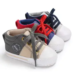 Для девочек для малыша; на каждый день детские холст весенние туфли первые ходоки мягкая подошва для новорожденных Кроссовки спортивная