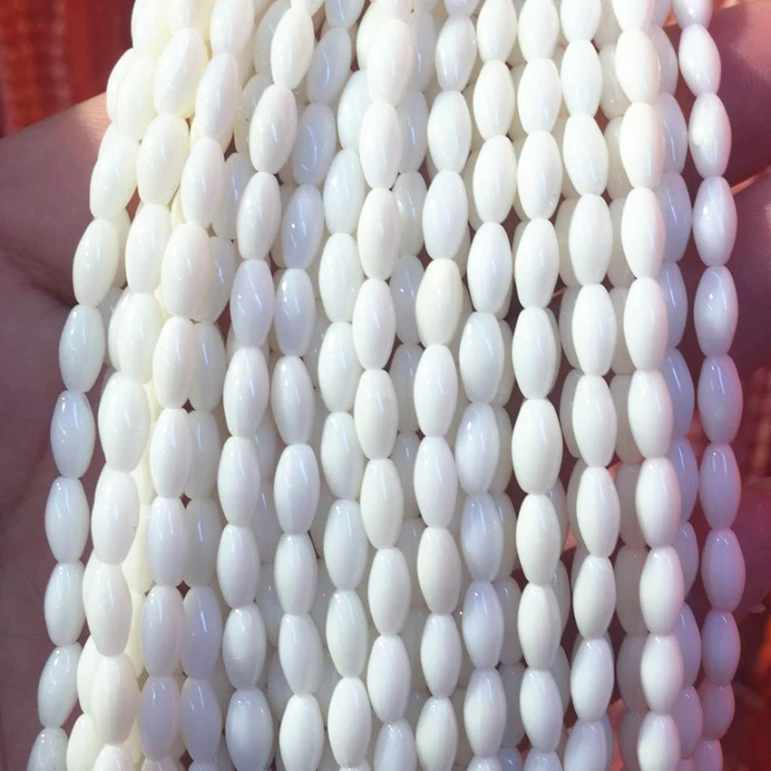 3x6mm 4x8mm 6x9mm 3 color natural coral barrel rice shape loose beads spacer diy jewelry making finding accessories 15 inch B654