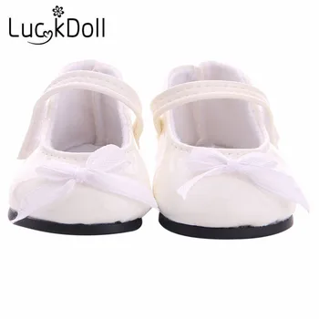 

LUCKDOLL White Princess Lace Bow Fit 18 Inch American 43 CM BabyDoll Clothes Accessories, Girl's Toys, Generation, Birthday Gift
