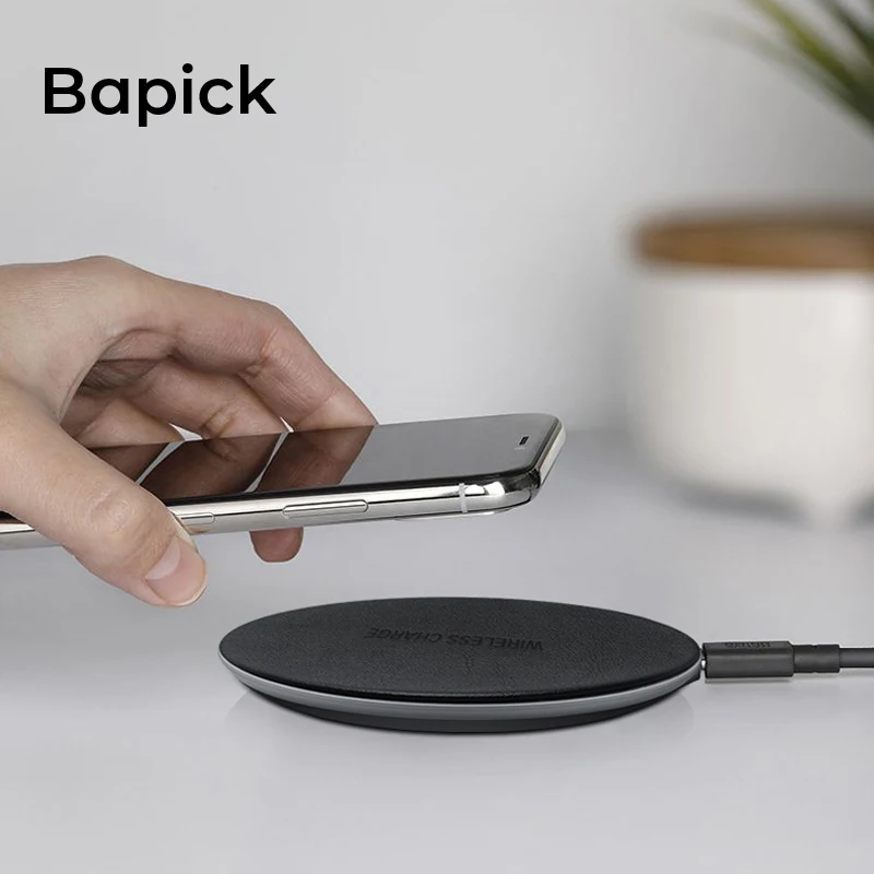Bapick 5 Вт Qi Беспроводное зарядное устройство для iPhone 8 X Xs MAX XR plus huawei P30 Pro samsung Galaxy S9 S8
