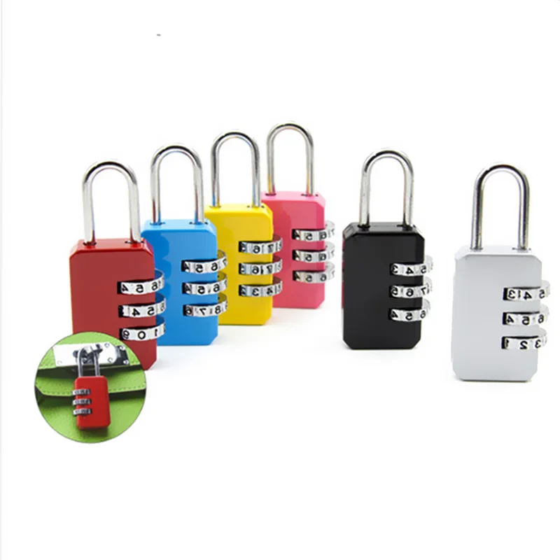 3 набора цифр кодовый Пароль замок Безопасность Путешествия защита шкафчик дорожный замок для багажа/сумки/рюкзака/ящика