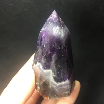 

207g Natural Amethyst Crystal Polished Wand Healing Point Crystals Rough Crafts Reiki Minerals Decoration for Home