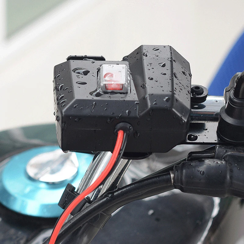 Водонепроницаемый Мотоцикл прикуриватель 12 В двойной USB зарядное устройство