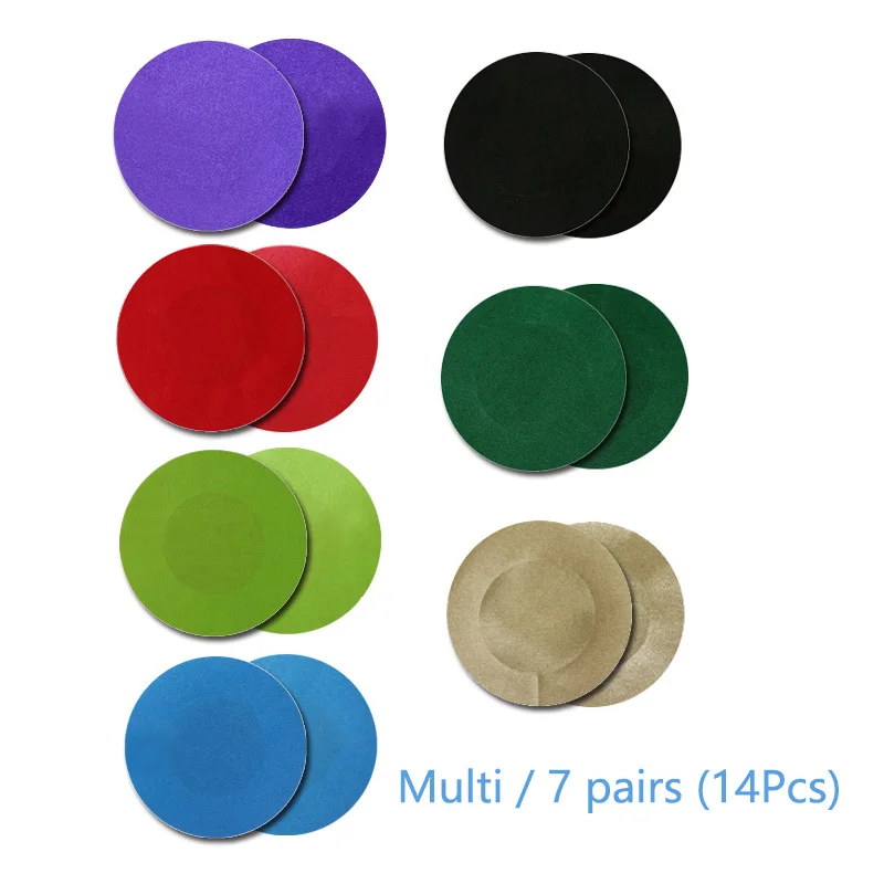 

New 7 pairs (14Pcs) Women Sexy Round Breast Stickers Nipple Cover Breast Disposable Self Adhesive Pasties 7 color
