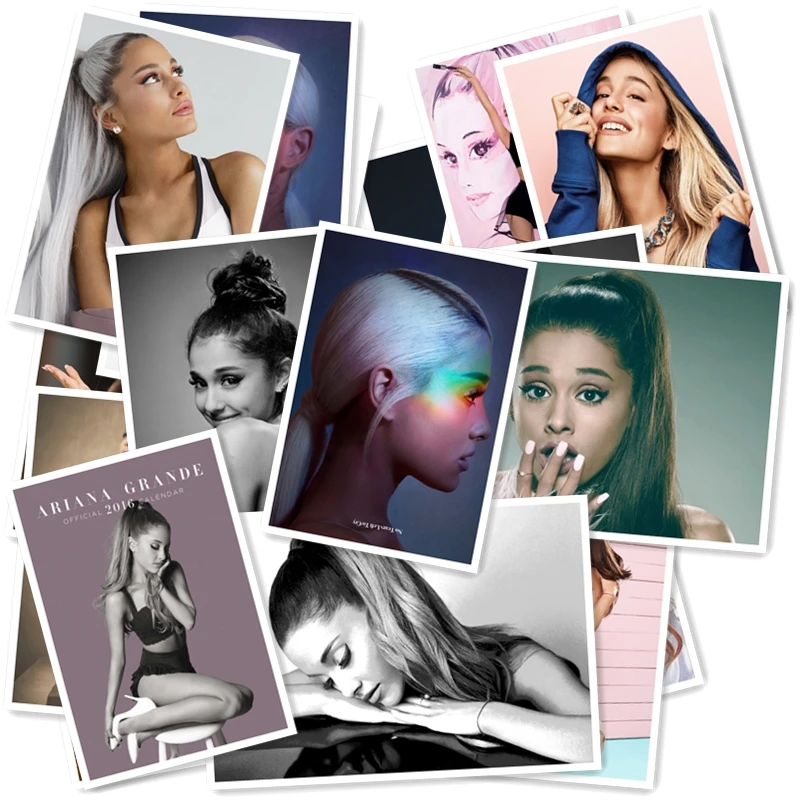

Snger Ariana grande 20/pcs PVC Series Stickers Travel Suitcase Wall Pencil Box Bike Phone Sliding Plate Graffiti Styling