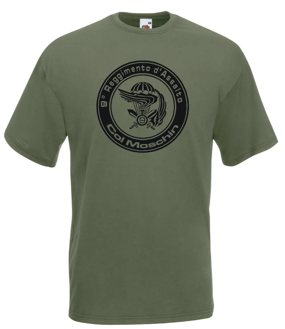 Новая высококачественная футболка, футболка, эмблема на рубашку с парашютом, низкая видимость, армейская итальянская летняя хлопковая футболка