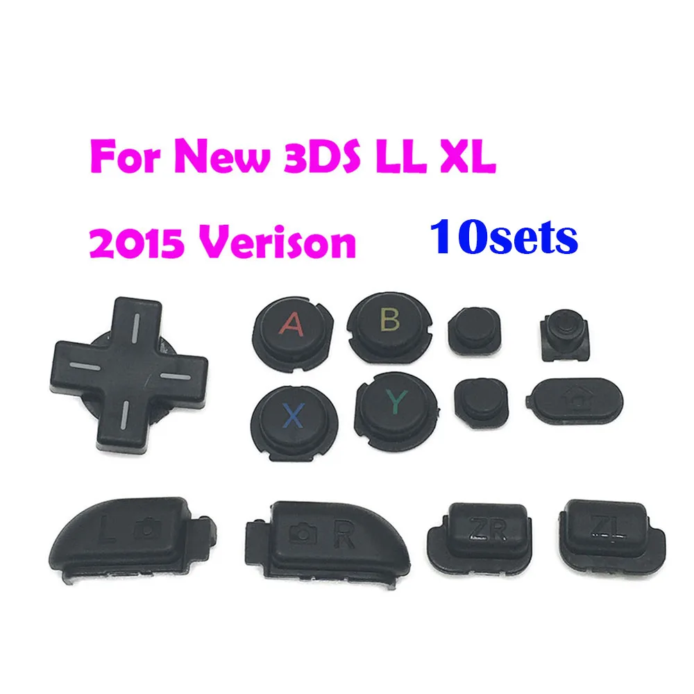 

10sets Black Button Set For New 3DSLL 3DS LL XL ABXY Buttons D Pad Power L R Trigger Buttons Kit