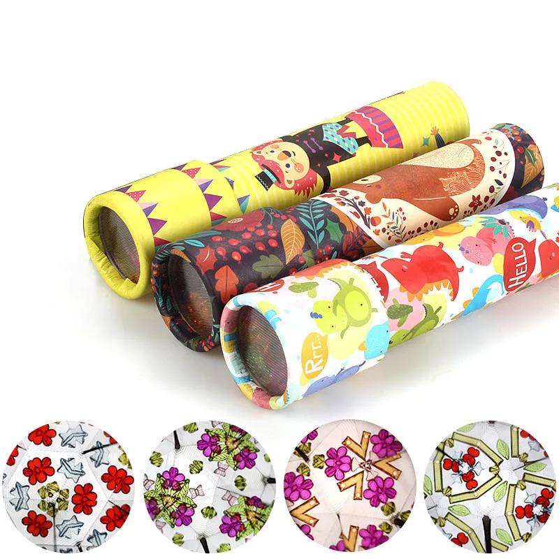 Children Classic Toy Kaleidoscope Rotatable Top Toddler Sensory Toys Kids Gift S7JN