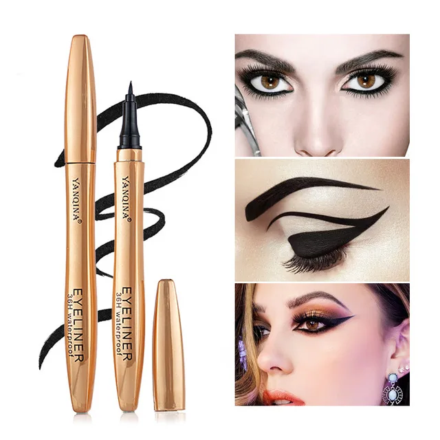 

Golden Pen Tube Fashion Pencil Eyeliner Black Color Makeup for Sexy Girls Eye Liner Waterproof Eye Shado Pencil Cosmetic Tools