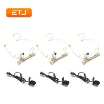 

6pcs Microphone 3 Pin Headset Clip Mic For SLX PGX Lavalier Portable Speech Karaoke Micphones