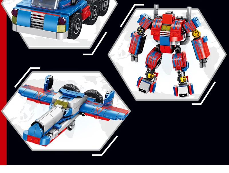 833 шт., детская игрушка-робот, трансформация, серия аниме, экшн-игрушка, 2 размера, робот-машина, техническая модель, игрушка для мальчика