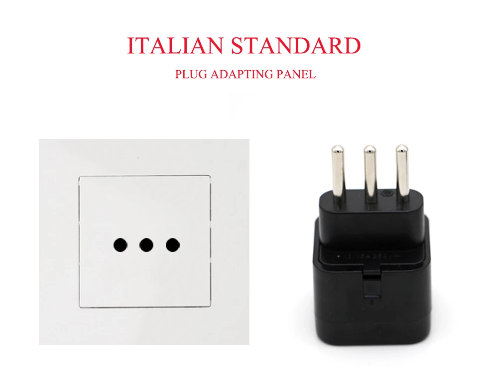 3-pin IT Conversion plug Universal UKUSEUAU to Italy Milan Chile Vatican Italian Travel AC Power Adapter Plug Converter (2)
