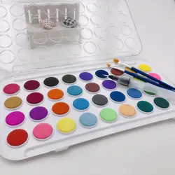 Превосходный 36 Цвета одноцветное краска на водной основе набор с краски кисточки портативный воды цвет пигмент для художника товары для