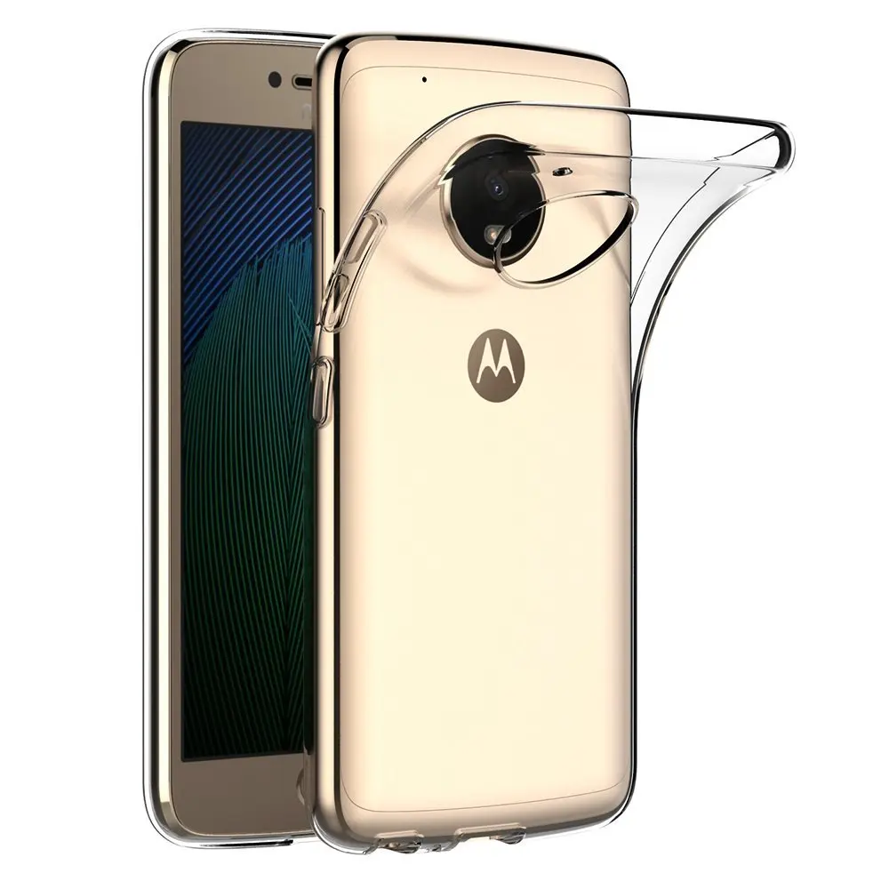 Прозрачный чехол для Lenovo Moto G5 Plus мягкий силиконовый прозрачный из тпу накладка