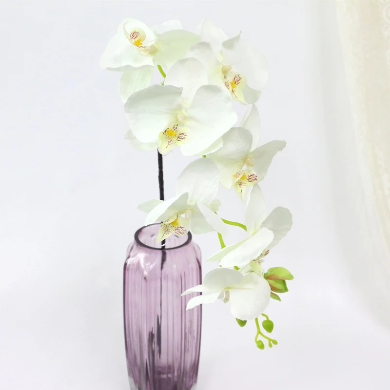 JAROWN Artificial Silk Orchid Flower Simulation 8 Heads Butterfly Orchid Flower For Wedding Decoration Flores Home Office Decor (8)