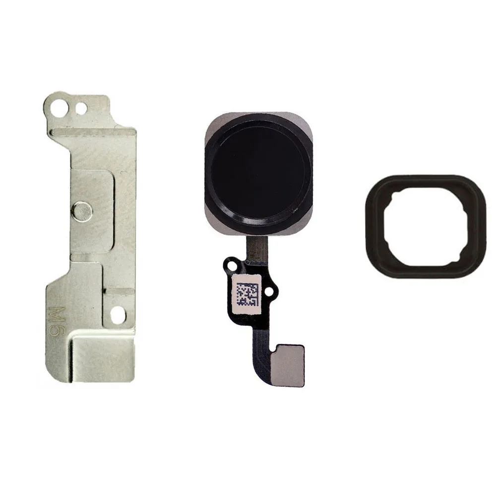 

HOUSTMUST for iPhone 6 6 plus 6s Plus Home Button Key Flex Cable Assembly with Rubber Ring + metal bracket Replacment Part