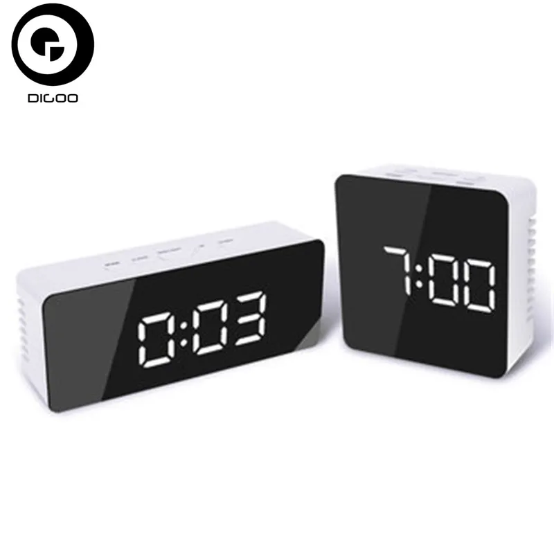 

Digoo DG-DM1 Wireless USB Mirror LED Digital Therometer Time Temperature Night Mode Lights Black Snooze Alarm Clock