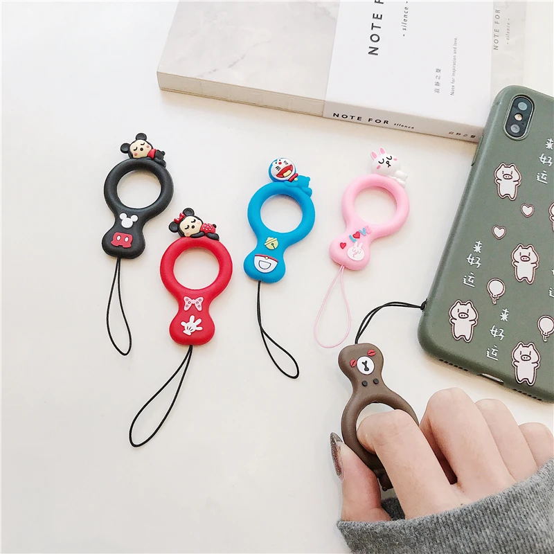 

Universal Ring hand rope mobile phone hanging rope silicone pendant cute cartoon key ring drop personality creative lanyard