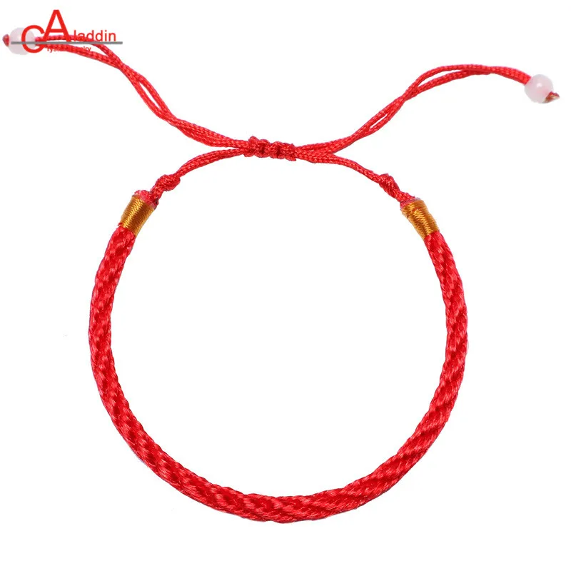 Aladdin Chinese style Braided Lucky Red String Bracelet Red thread Stone Handmade Weaving For Men Women Lovers Couple Bracelet