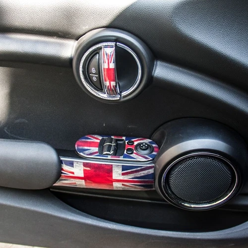 4 шт. 3D автомобильные подушки с принтом флага Великобритании "Юнион Джек", Наклейки на дверные ручки упаковка интерьер Стайлинг для BWM MINI Cooper JCW F56 decrals - Название цвета: Type 1