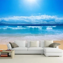 Beibehang пользовательские обои 3d фото фрески для гостиной спальни океанское небо океан фреска фон обои papel де parede