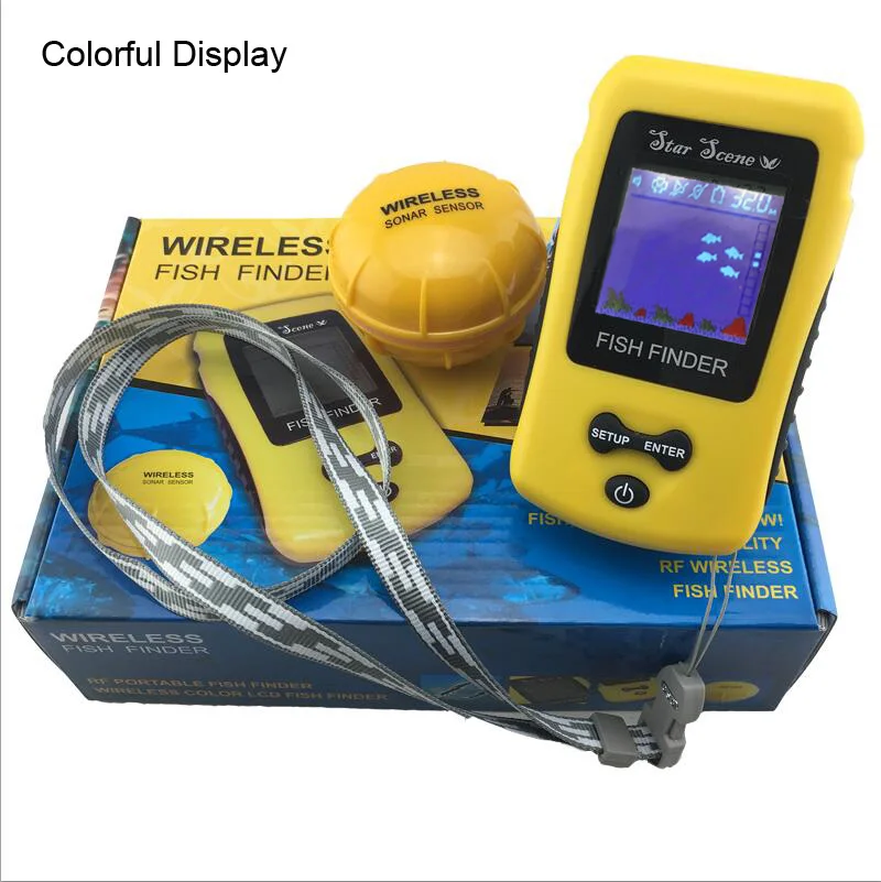Colorful Lcd display Wireless fish finder Portable Sonar LCD Electronic
