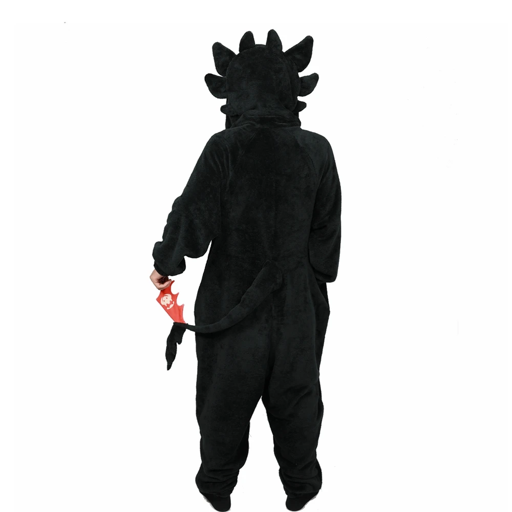 XCOSER Как приручить дракона Беззубик/светильник Fury Пижама белый/черный коралловый флис с капюшоном пижама в виде костюм Косплея