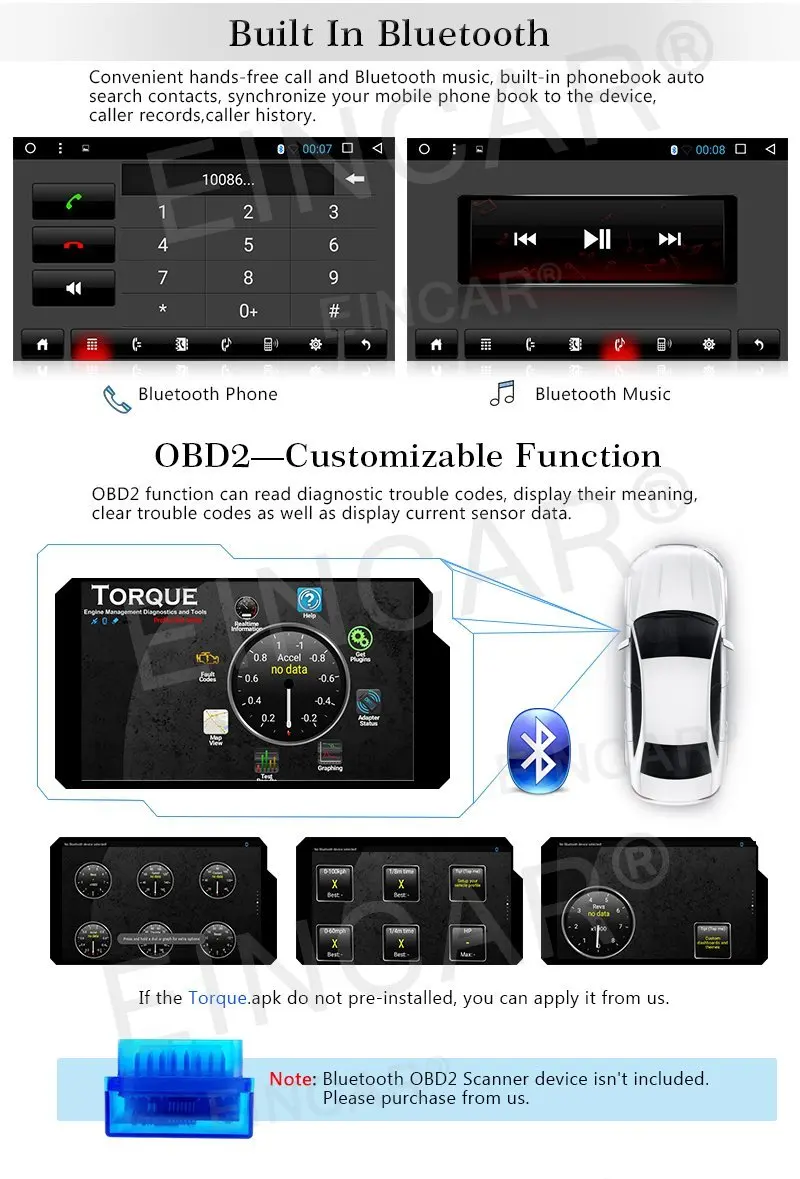 Бесплатная сзади Камера + Anroid 6.0 Автомобильный DVD палубе Авто Радио головное