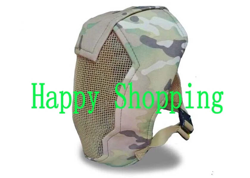 

Full face metal mesh net steel wire protect mask wargame military cosplay mask CP Multicam