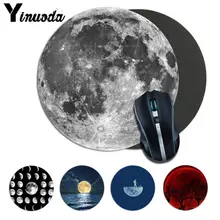 Yinuoda Custom Skin moon shaped Gaming round Mouse Pad Computer Mats Size for 22*22cm mousepad Rubber Rectangle Mousemats