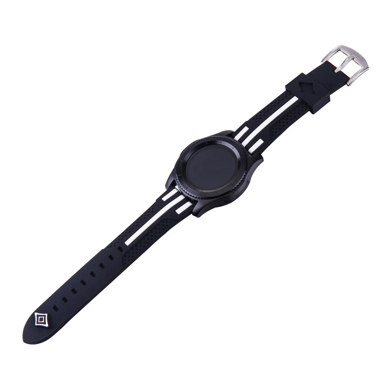 22 мм ремешок для samsung Galaxy Watch 46 мм gear S3 Frontier Ремешок Браслет Силиконовый ремешок для часов huawei GT ремешок gear S 3 46 мм - Цвет ремешка: black and white