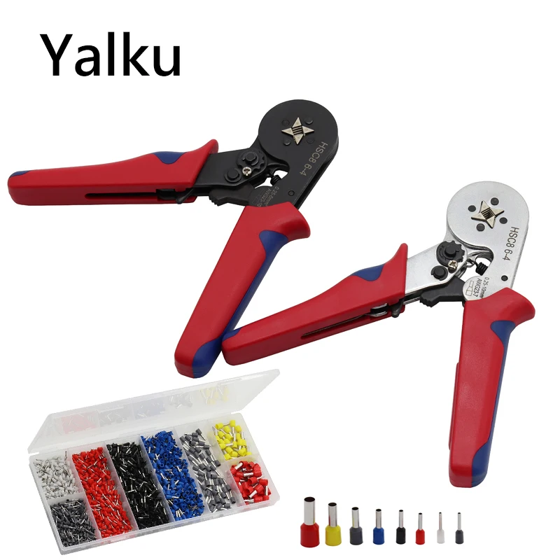 

Yalku Self-adjusting Crimping Pliers Set Tubular Terminal Crimping Tools Multi-function Crimping Pliers With 1200 Wire Terminal