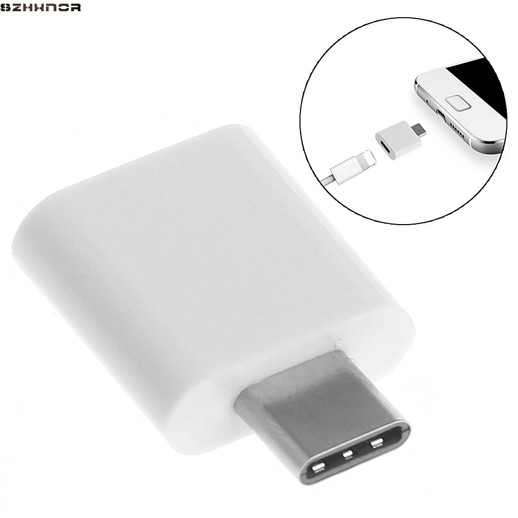 Szhxnor Тип usb C 3 1 Мужской до 8 пиновый данных Зарядное устройство конвертер адаптер
