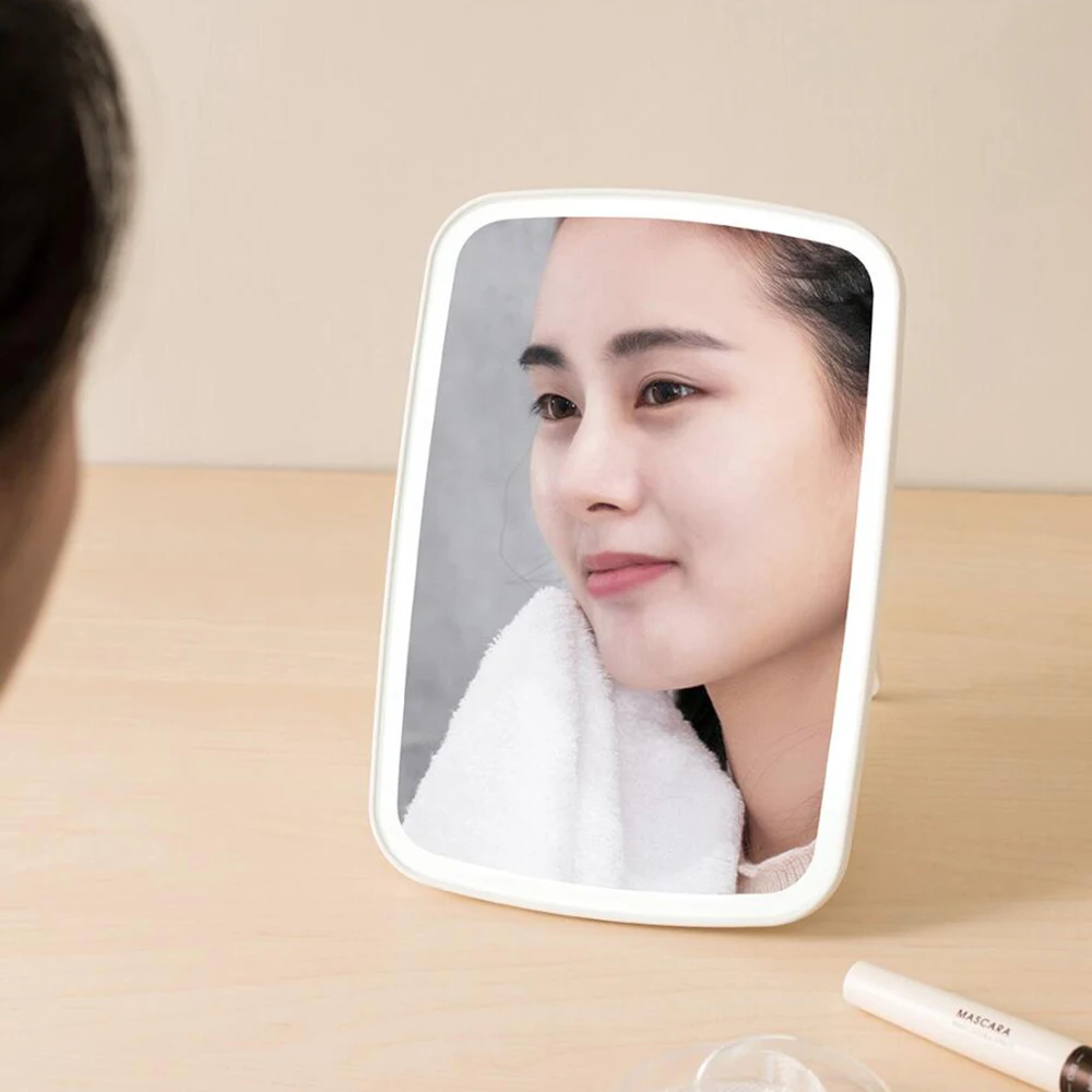 Интеллектуальное портативное зеркало для макияжа настольное светодиодное освещение Портативная Складная лампа зеркало для спальни рабочего стола