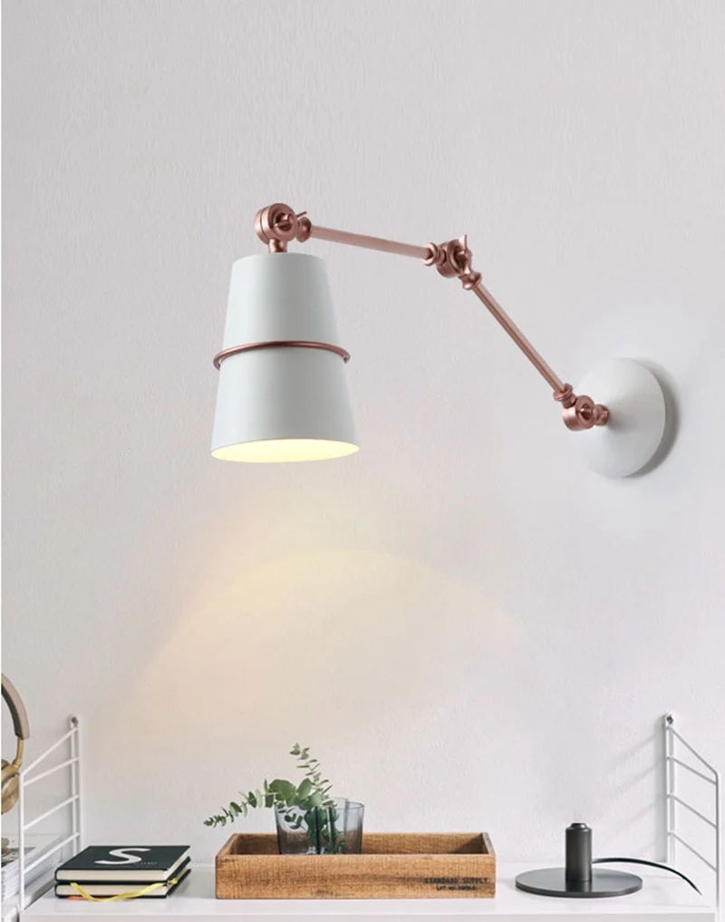 Creative Nordic Retractable Wall Lamp LOFT Industrial Light Simple Decorative Light for Restaurant Study Bedroom Bedside Office (10)