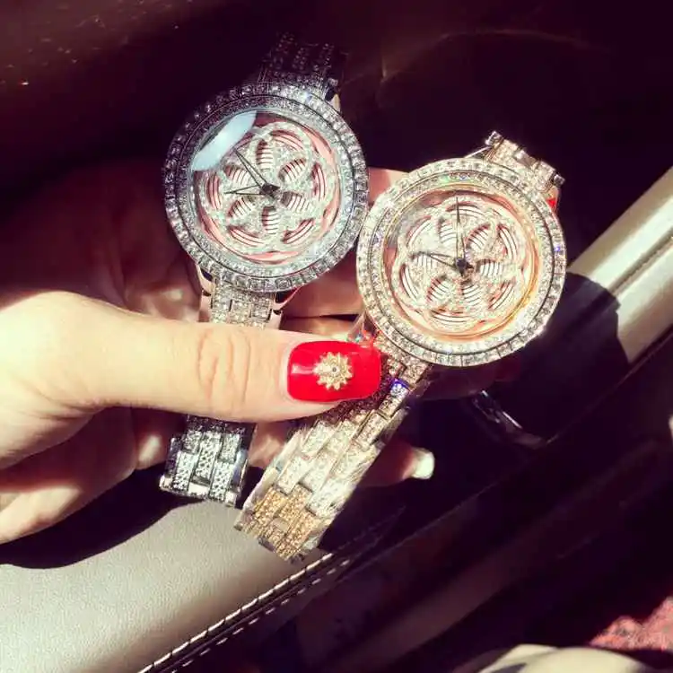 Luxury Rhinostone Stainless Steel Quartz Watch Women Ladies Fashion Crystal Dress Wristwatch Female Watch Relogio Feminino